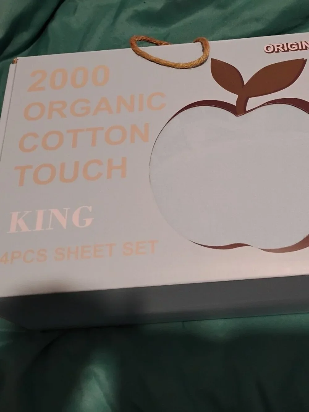 Sheet Set 2000 Bamboo Organic Cotton Light Blue King 4 pc Set New